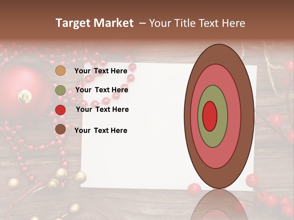 Message Xmas Wooden Board PowerPoint Template