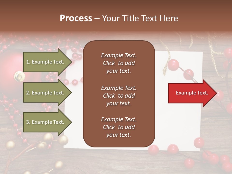 Message Xmas Wooden Board PowerPoint Template