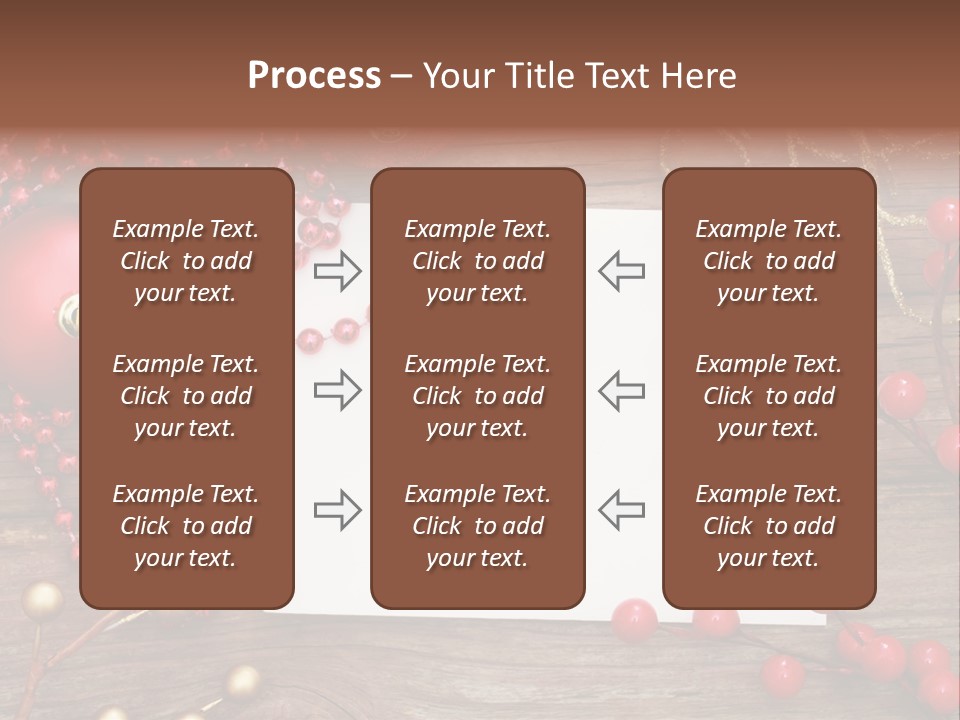 Message Xmas Wooden Board PowerPoint Template