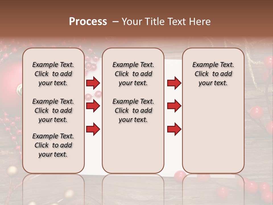 Message Xmas Wooden Board PowerPoint Template
