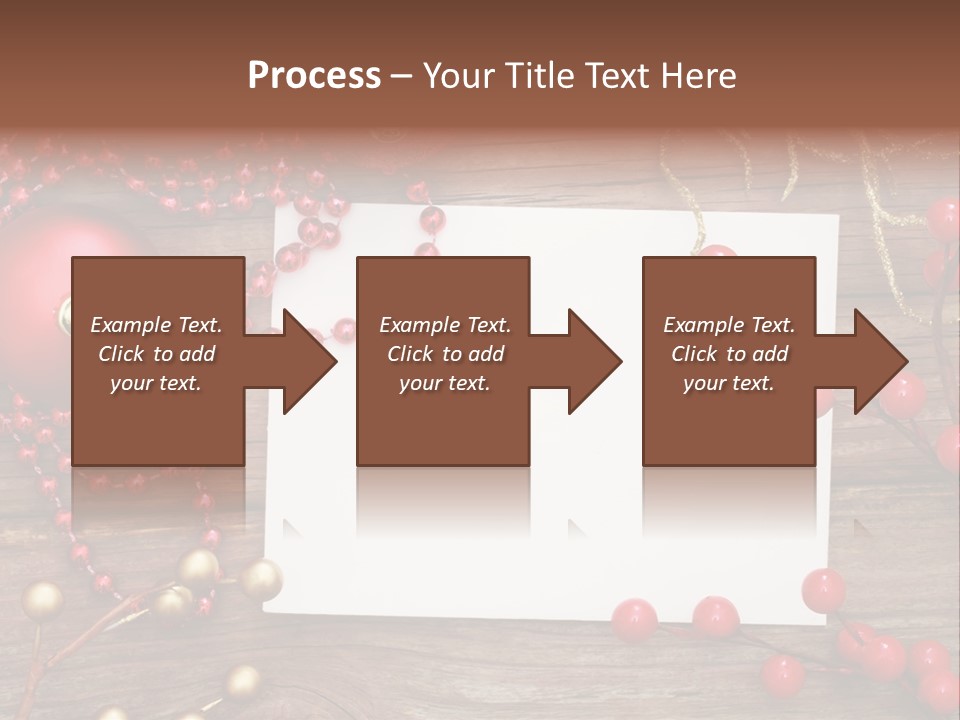 Message Xmas Wooden Board PowerPoint Template