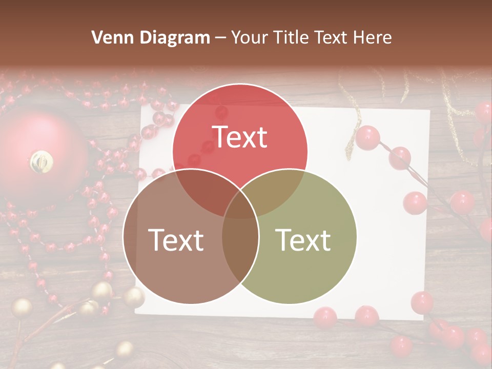 Message Xmas Wooden Board PowerPoint Template