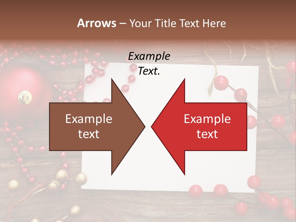 Message Xmas Wooden Board PowerPoint Template