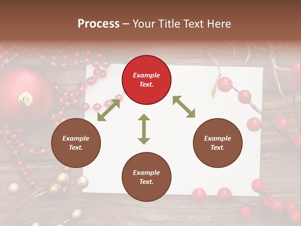 Message Xmas Wooden Board PowerPoint Template