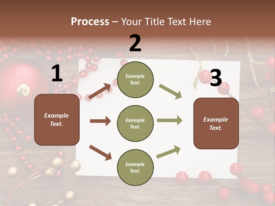 Message Xmas Wooden Board PowerPoint Template