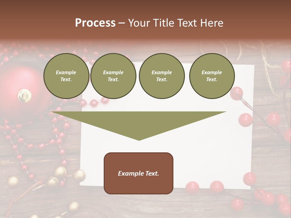Message Xmas Wooden Board PowerPoint Template
