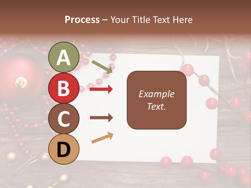 Message Xmas Wooden Board PowerPoint Template