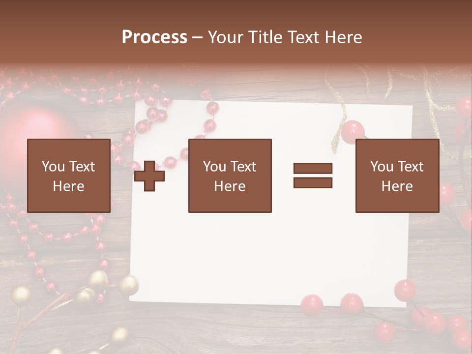 Message Xmas Wooden Board PowerPoint Template
