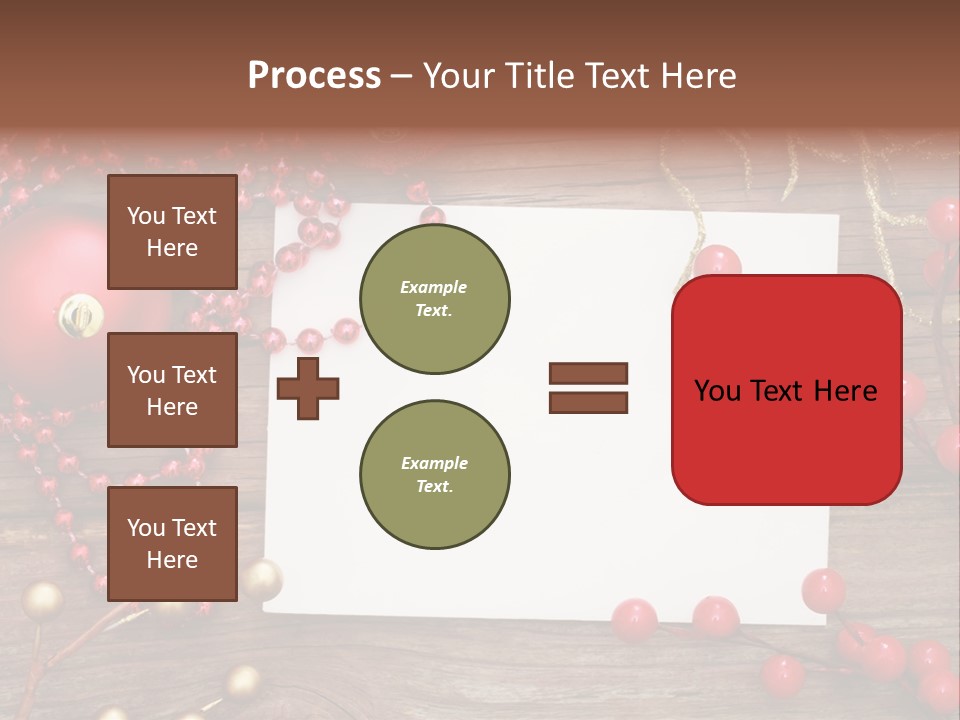Message Xmas Wooden Board PowerPoint Template