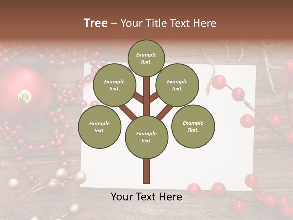 Message Xmas Wooden Board PowerPoint Template