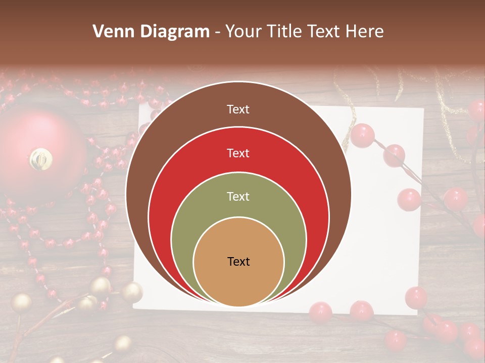 Message Xmas Wooden Board PowerPoint Template