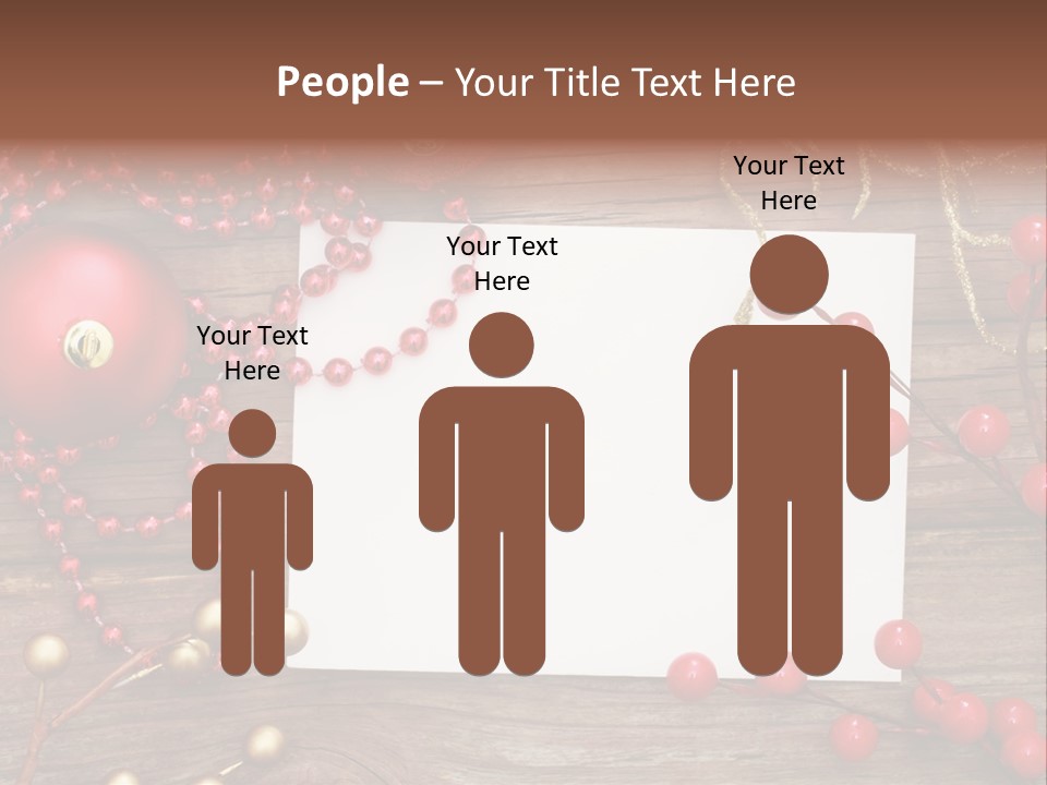 Message Xmas Wooden Board PowerPoint Template