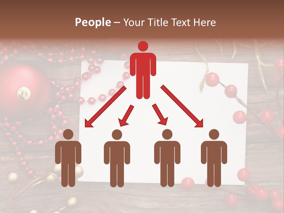 Message Xmas Wooden Board PowerPoint Template