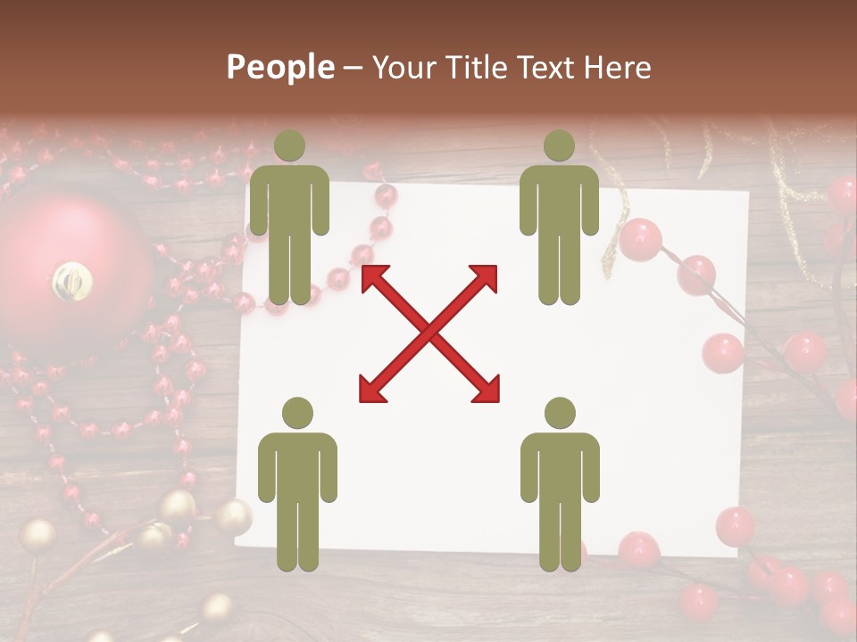 Message Xmas Wooden Board PowerPoint Template