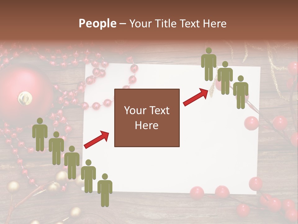 Message Xmas Wooden Board PowerPoint Template