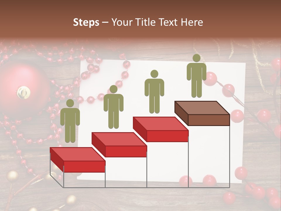 Message Xmas Wooden Board PowerPoint Template