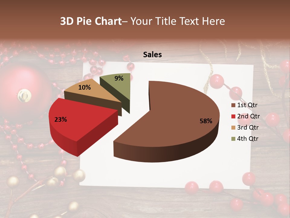Message Xmas Wooden Board PowerPoint Template