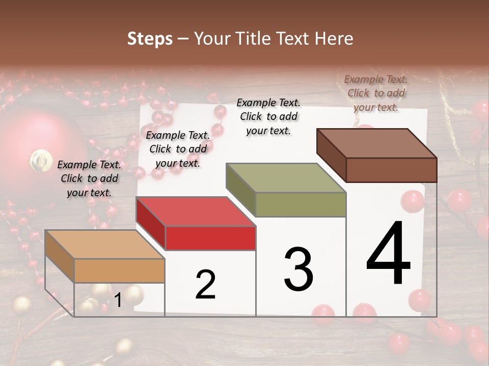 Message Xmas Wooden Board PowerPoint Template