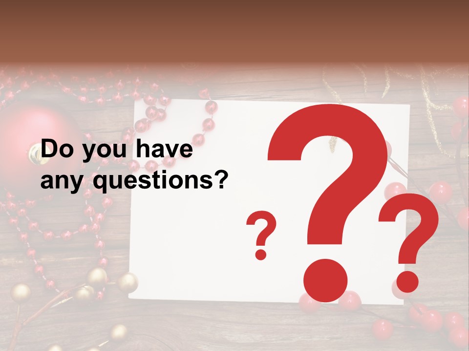 Message Xmas Wooden Board PowerPoint Template