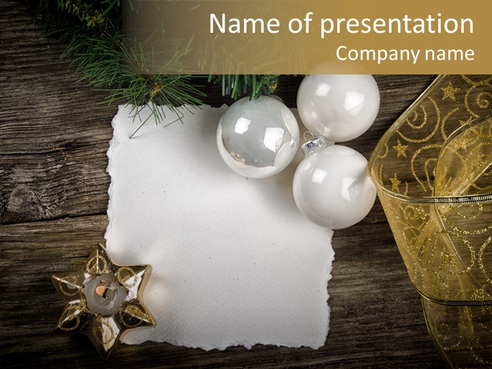 Ornament Light Celebration PowerPoint Template