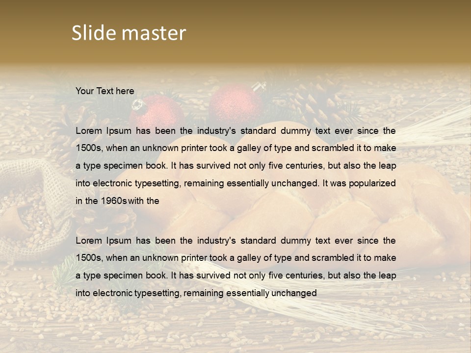 Zdrowy Piekarnia Jedzenie PowerPoint Template