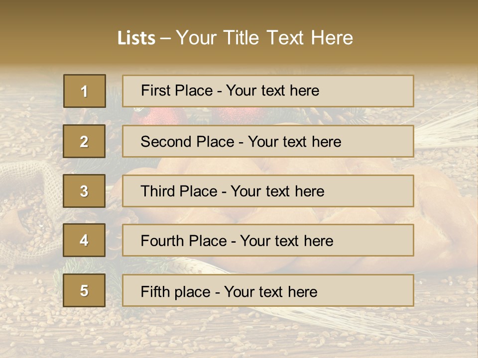 Zdrowy Piekarnia Jedzenie PowerPoint Template