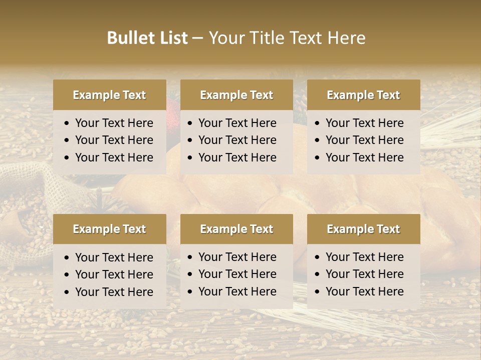 Zdrowy Piekarnia Jedzenie PowerPoint Template