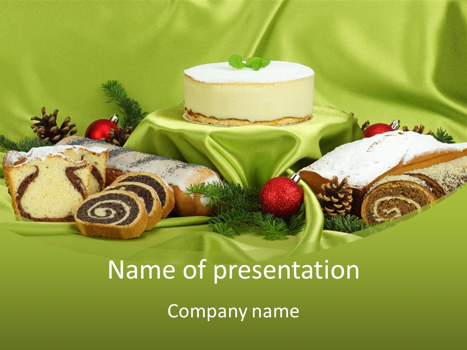 Naturalny Mleko Babka PowerPoint Template