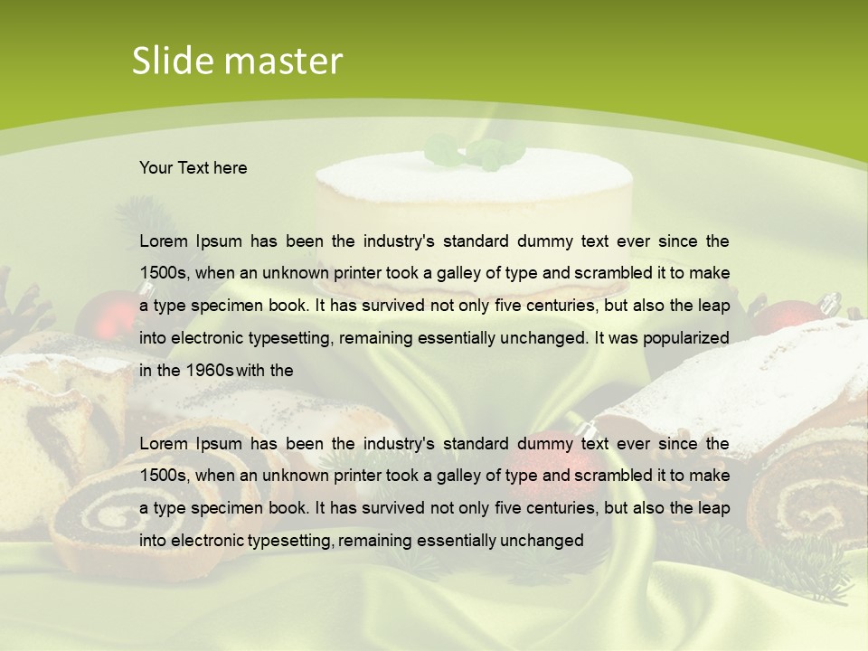 Naturalny Mleko Babka PowerPoint Template