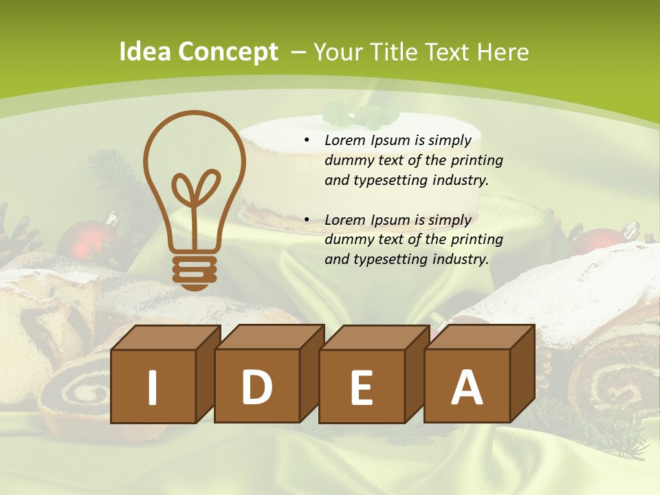 Naturalny Mleko Babka PowerPoint Template