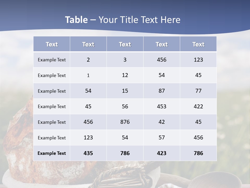 Table Rye Cereal PowerPoint Template