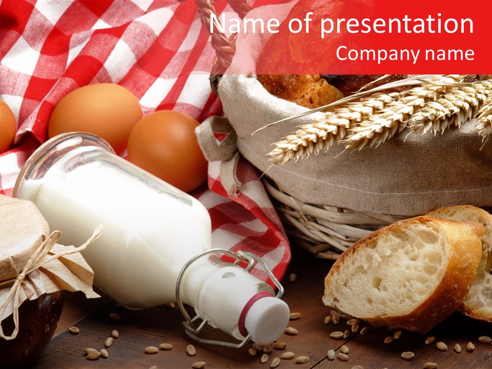 White Bakery Fresh PowerPoint Template