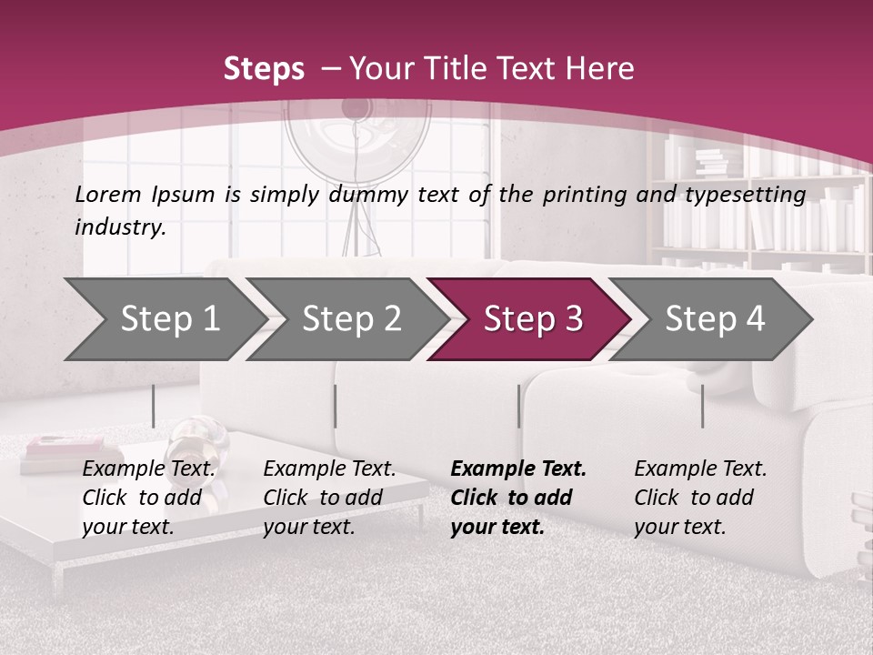 Eleganza Lampada Divano PowerPoint Template