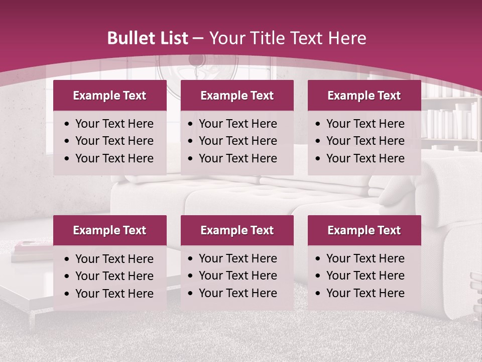 Eleganza Lampada Divano PowerPoint Template