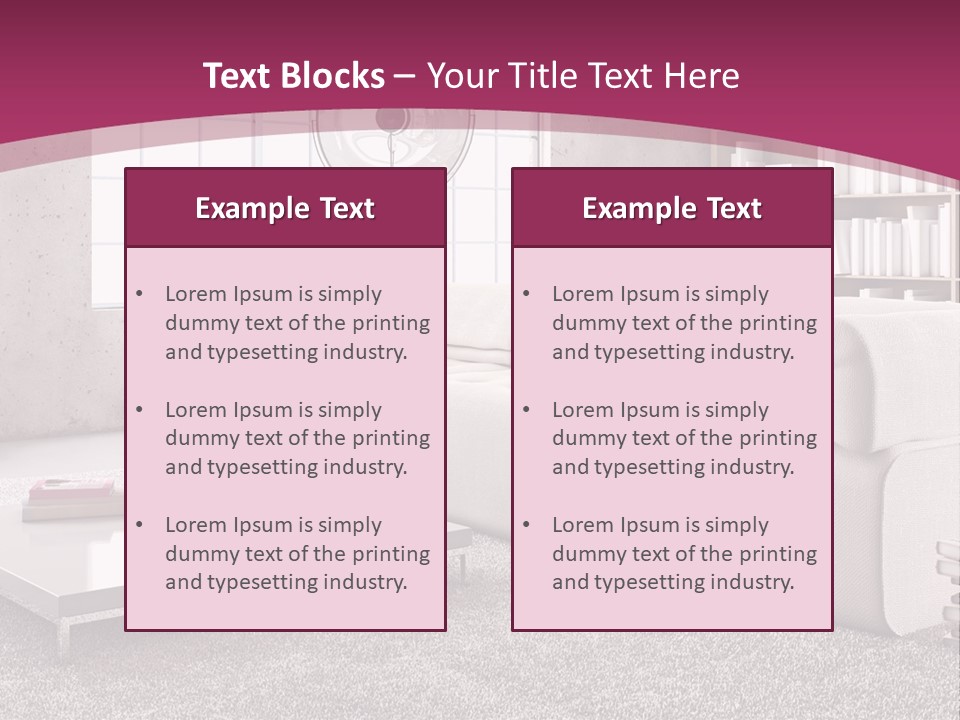 Eleganza Lampada Divano PowerPoint Template