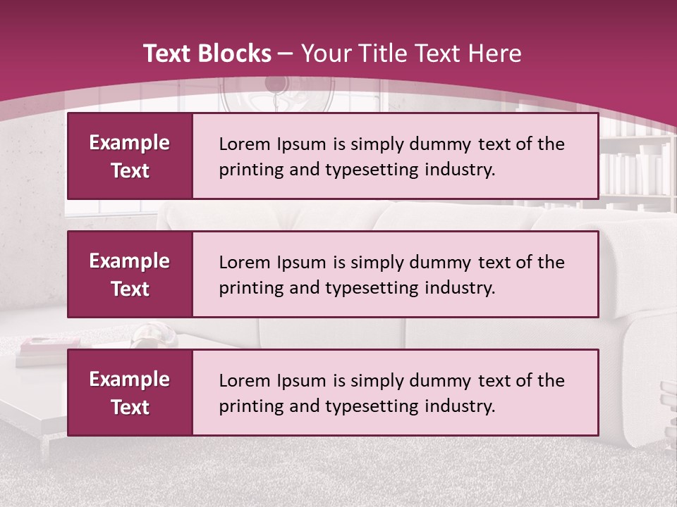 Eleganza Lampada Divano PowerPoint Template
