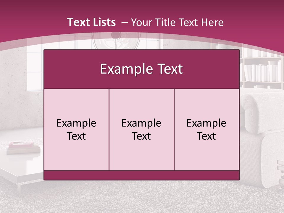 Eleganza Lampada Divano PowerPoint Template