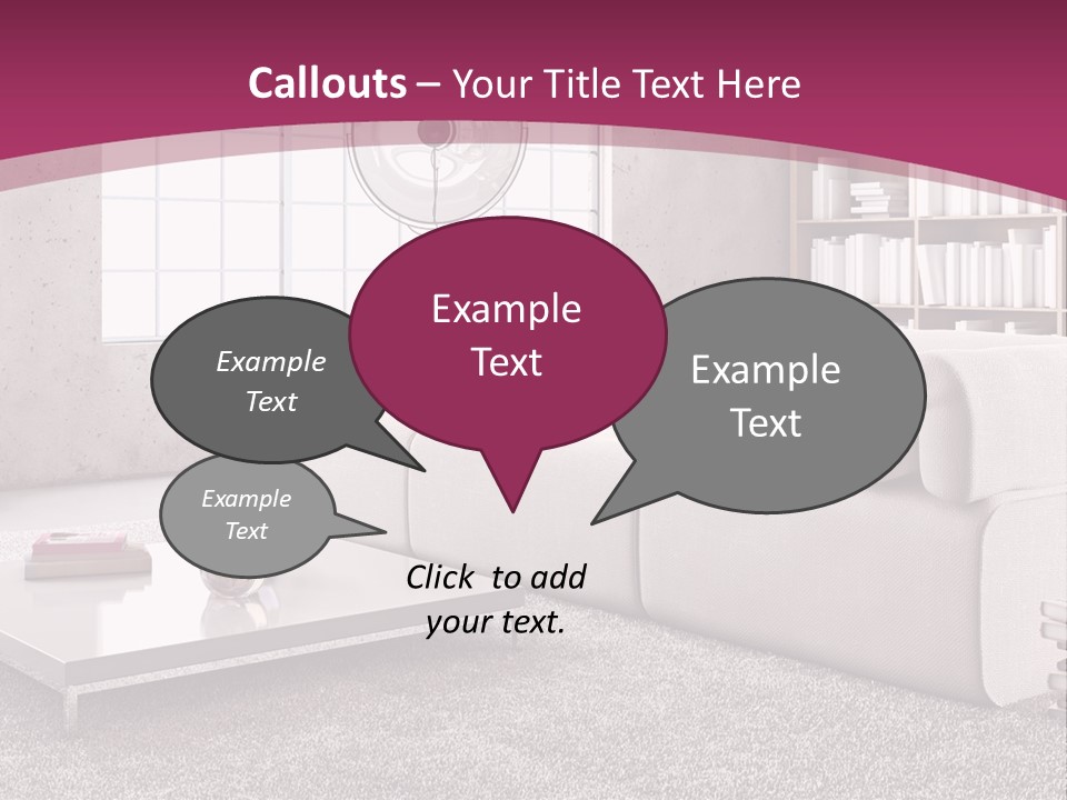 Eleganza Lampada Divano PowerPoint Template