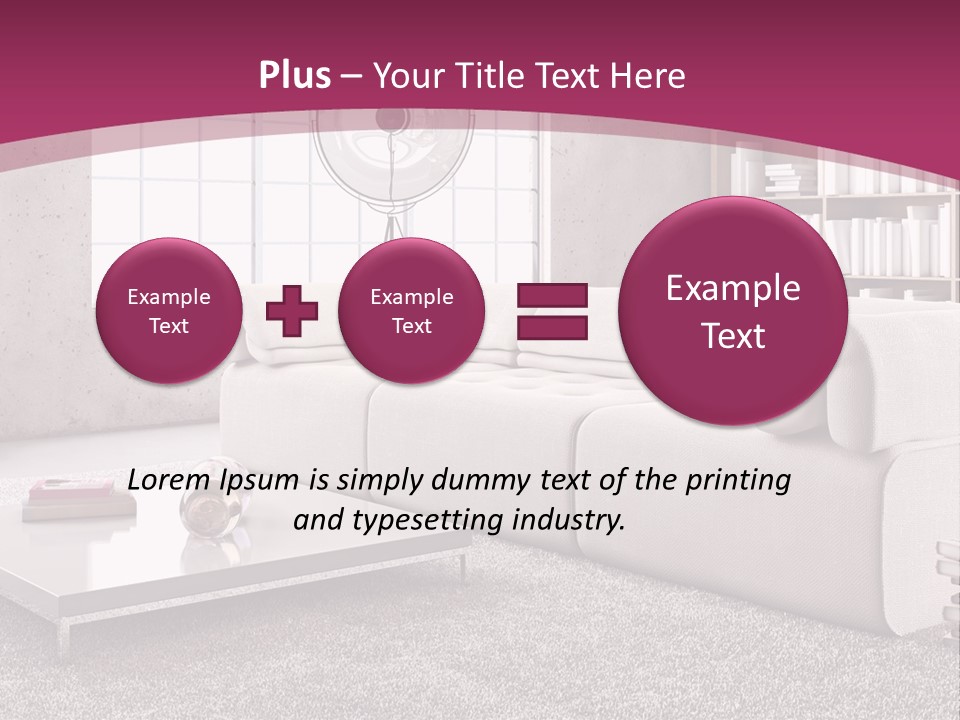Eleganza Lampada Divano PowerPoint Template