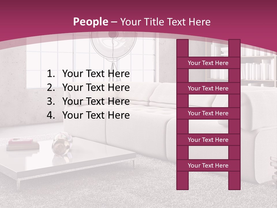 Eleganza Lampada Divano PowerPoint Template