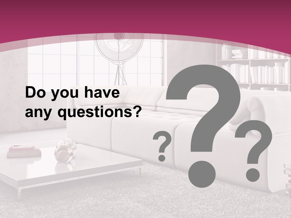 Eleganza Lampada Divano PowerPoint Template