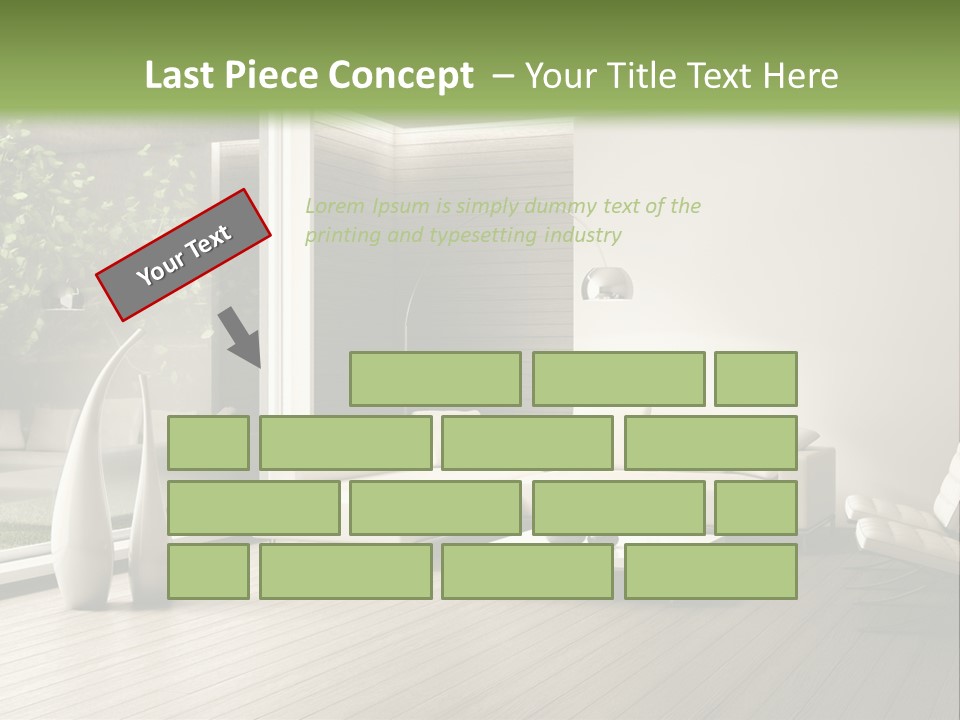 Muro Cuscino Progetto PowerPoint Template