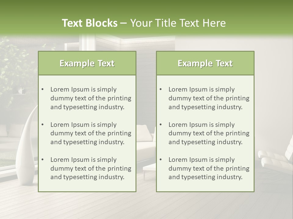 Muro Cuscino Progetto PowerPoint Template