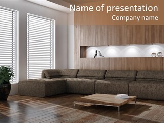 Nuovo Moderna Living Room PowerPoint Template