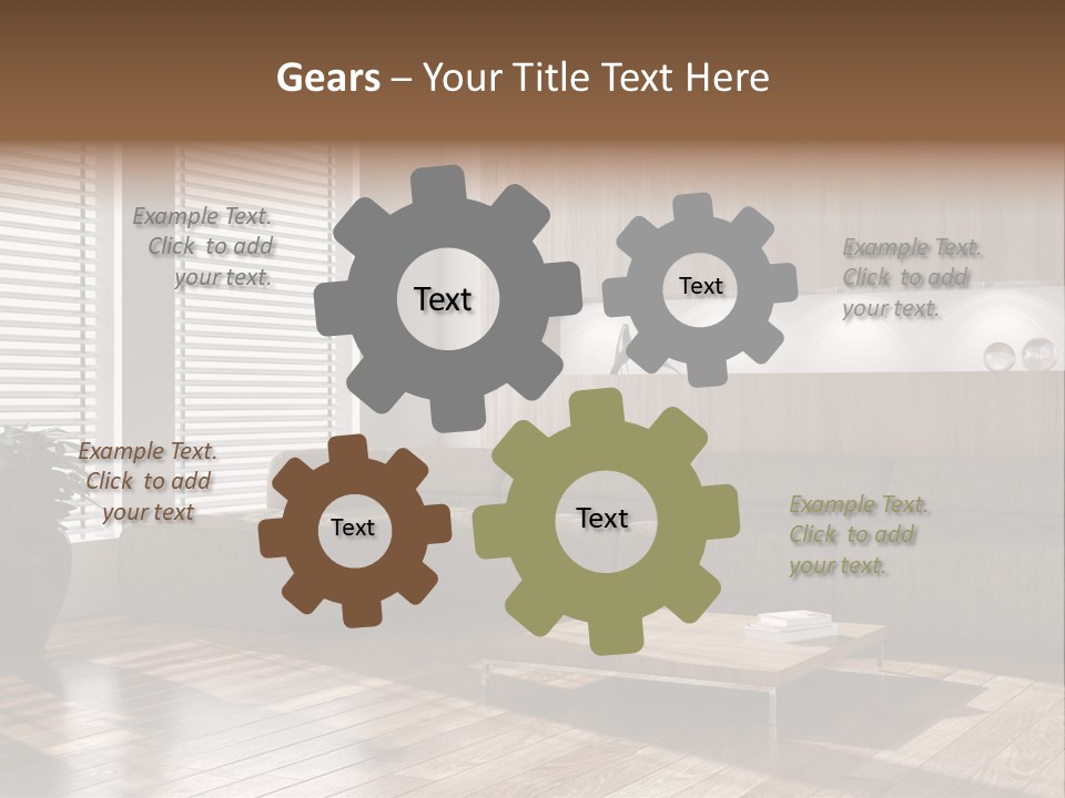 Nuovo Moderna Living Room PowerPoint Template