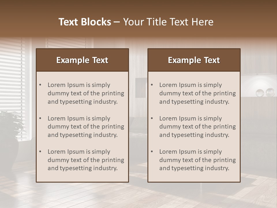 Nuovo Moderna Living Room PowerPoint Template