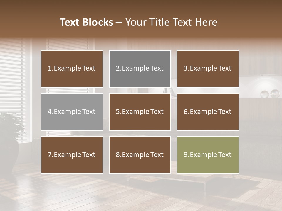 Nuovo Moderna Living Room PowerPoint Template