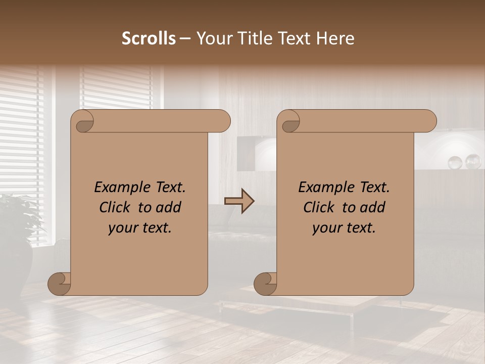Nuovo Moderna Living Room PowerPoint Template