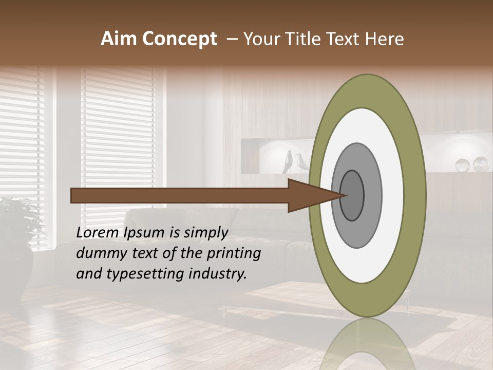 Nuovo Moderna Living Room PowerPoint Template