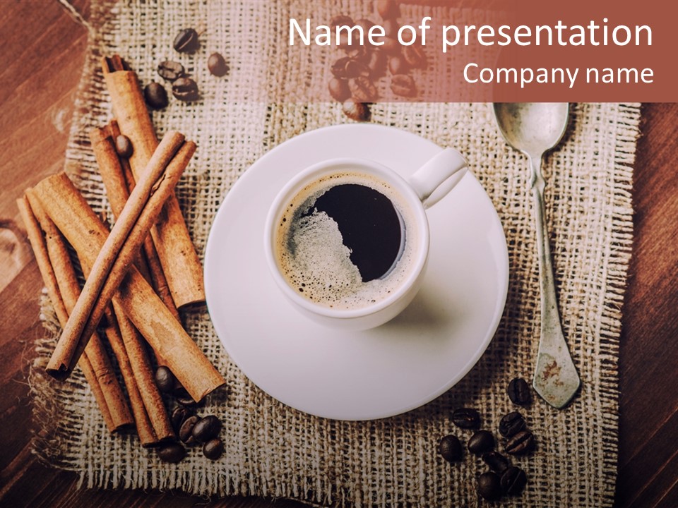 Mug Aroma Cafe PowerPoint Template